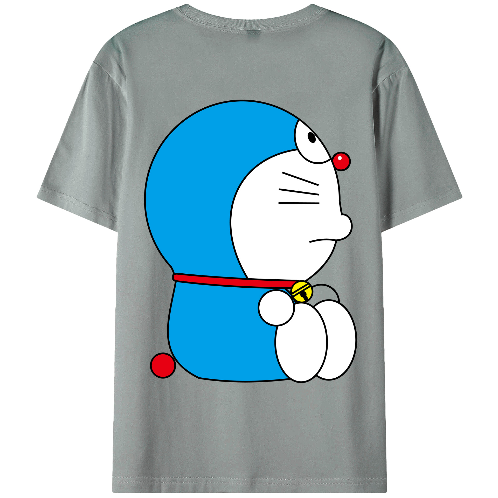 （画像用） ドラえもん Doraemon 綿100％ メンズ半袖Tシャツ（バックプリント） 通気性